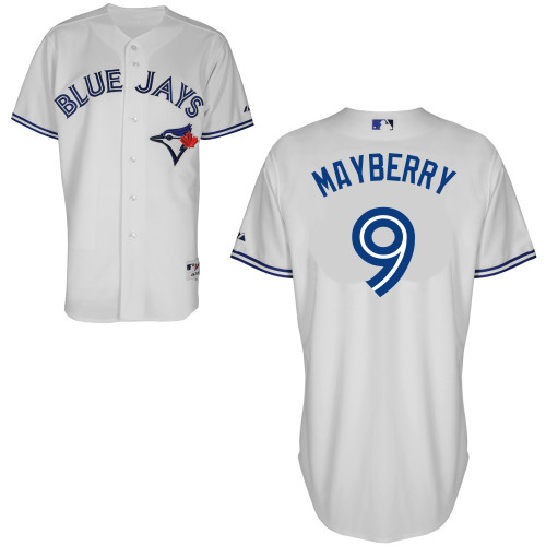 John Mayberry #9 MLB Jersey-Toronto Blue Jays Men's Authentic Home White Cool Base Baseball Jersey